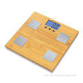 Body Fat Scale, 300 x 300mm Strong Bamboo Platform, 2 to 150kg Capacity and Full Display